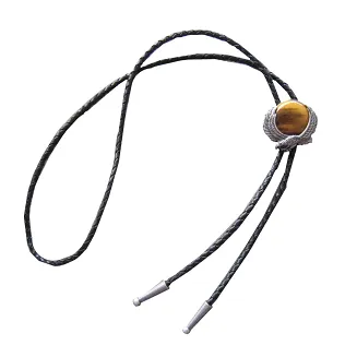 bolo krawat kowbojski SREBRZONE ORZEŁ/TYGRYSIE OKO - 2