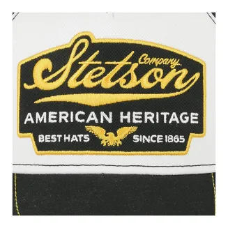 czapka z daszkiem STETSON trucker  AMERICAN black - 2