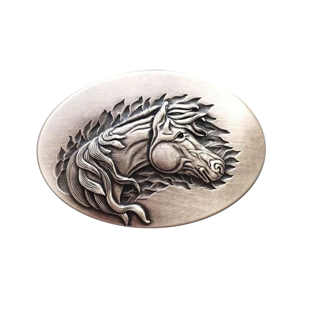 klamra do paska srebrzona KOŃ