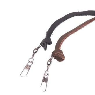 rzemień pod brodę czarny z haczykami - 2