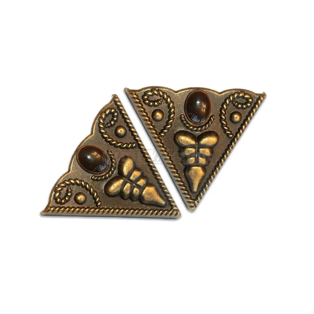 rożki na kołnierzyk ANTYCZNY BRĄZ