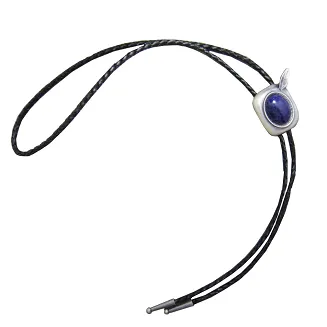 bolo krawat kowbojski SREBRZONE PIÓRKO/BLUE PLESSITE - 2