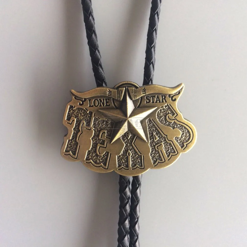 bolo krawat kowbojski TEXAS LONG HORN STAR VINTAGE