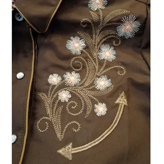 koszula kowbojska 081DA01 BRĄZOWA - 2