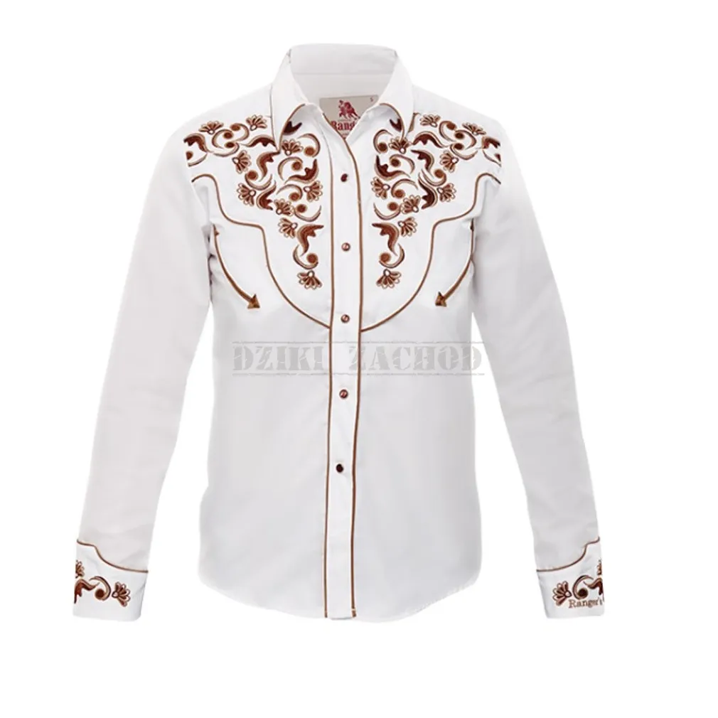 koszula kowbojska 017DA01 BIAŁA