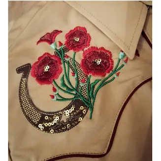 koszula kowbojska 071DA01 MUSZTARDOWA - 2