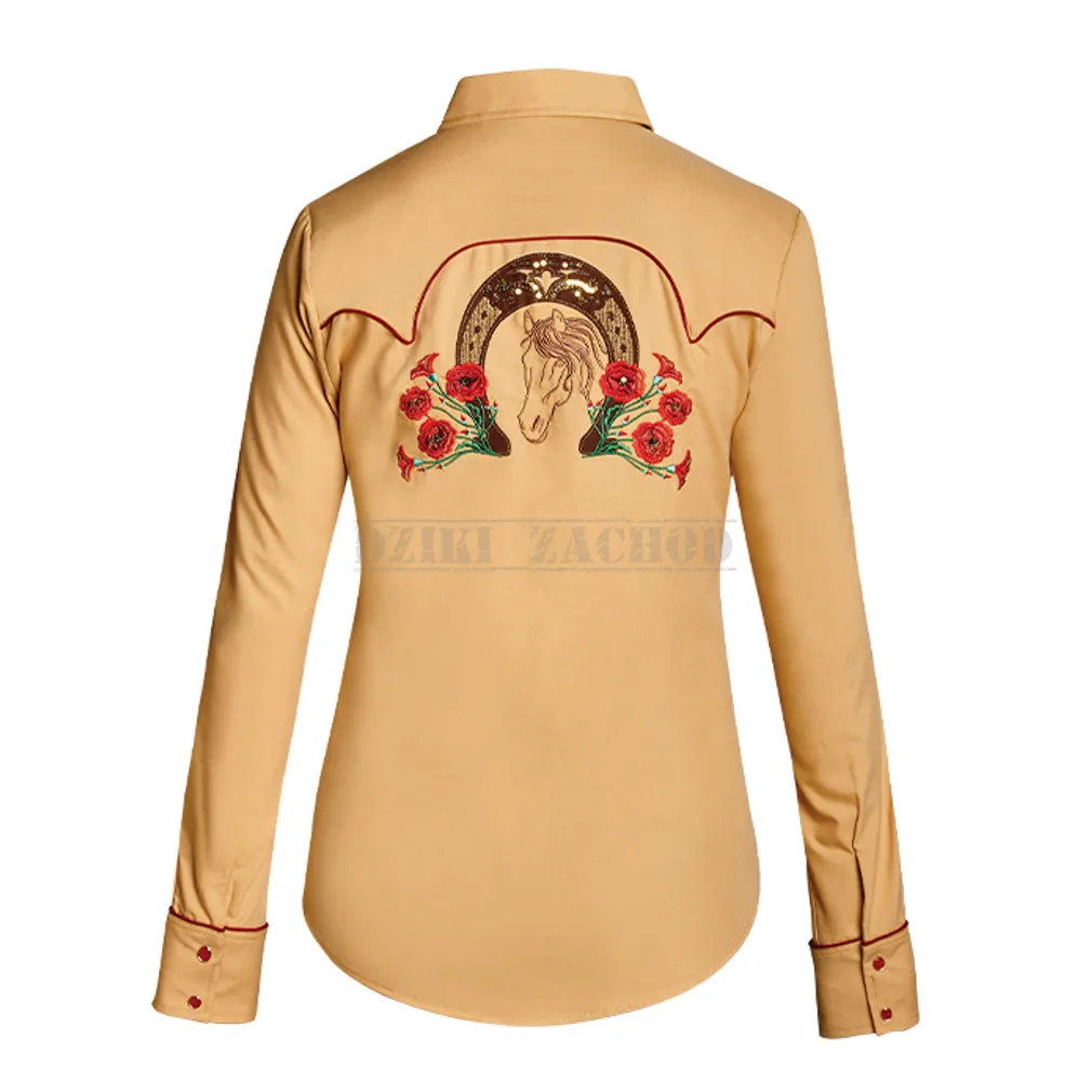 koszula kowbojska 071DA01 MUSZTARDOWA