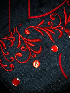 koszula kowbojska 046DA01 CZARNA - 3