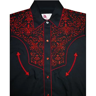 koszula kowbojska 046DA01 CZARNA - 2