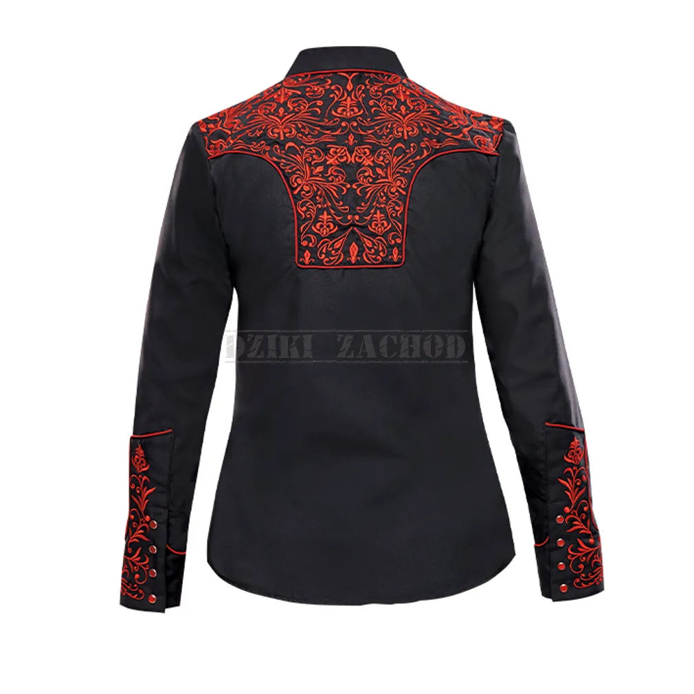 koszula kowbojska 046DA01 CZARNA