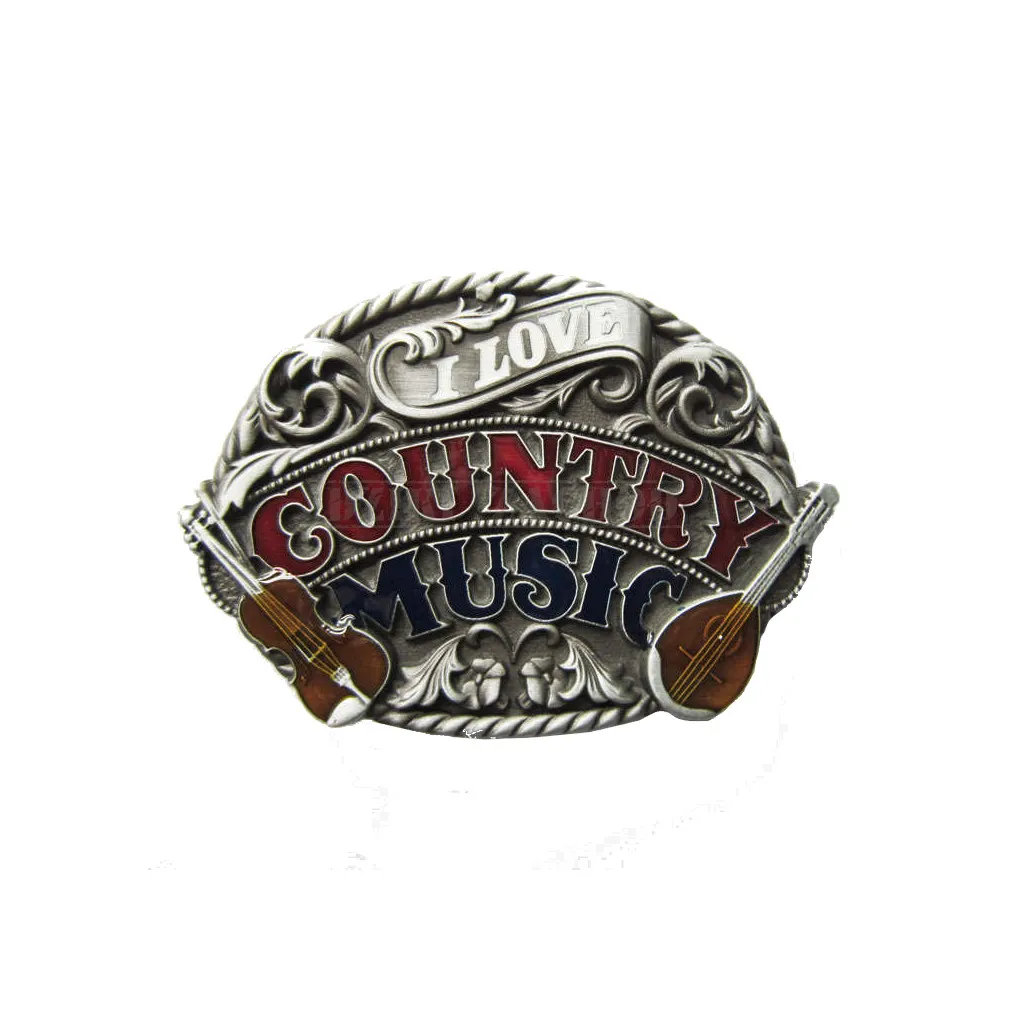 klamra do paska I LOVE COUNTRY MUSIC kolor