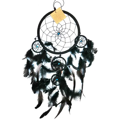 łapacz snów czarny 16 cm