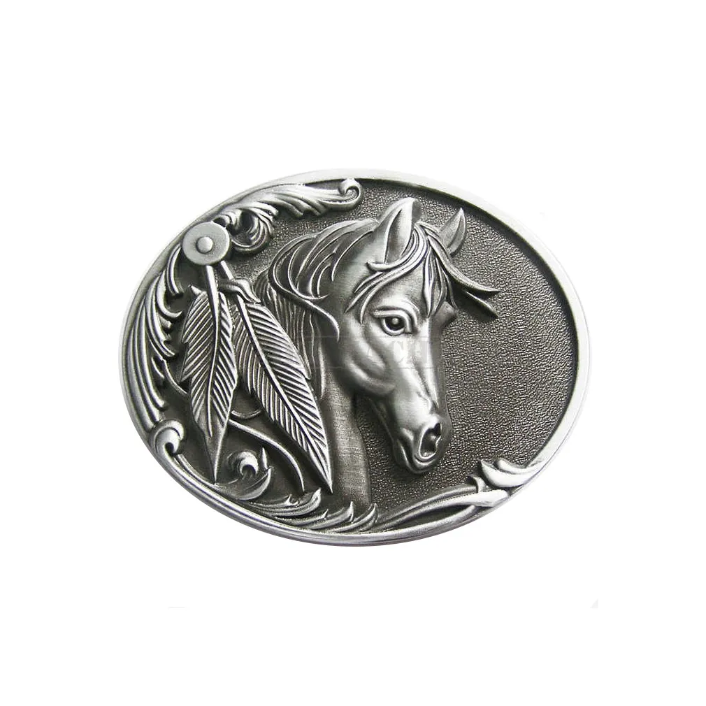 klamra do paska KOŃ Z PIÓRAMI I