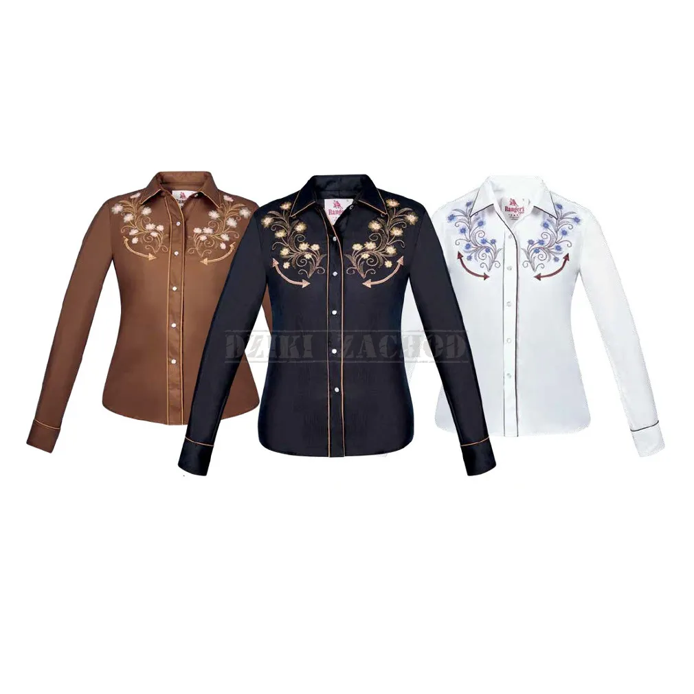 koszula kowbojska 081DA01 CZARNA