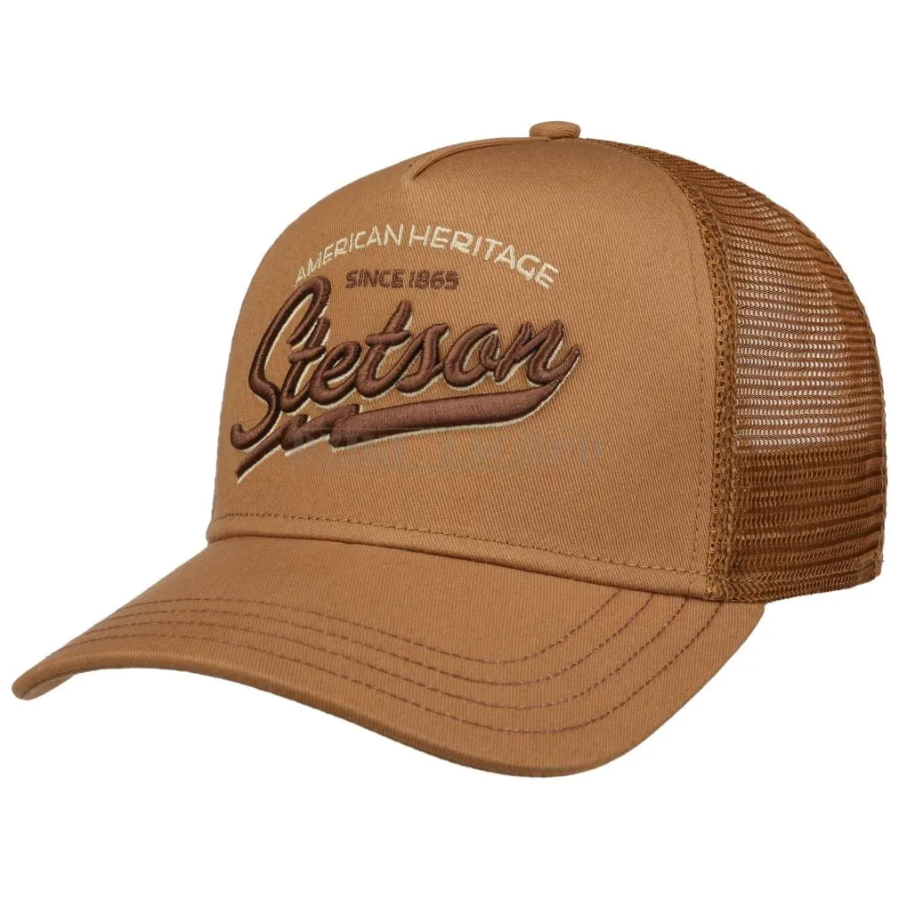 czapka z daszkiem STETSON trucker  AMERICAN HERITAGE brown