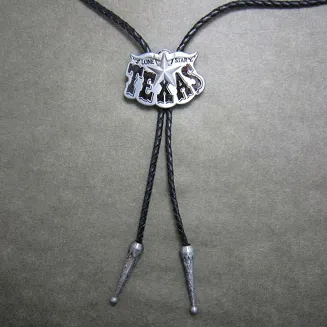 bolo krawat kowbojski TEXAS LONG HORN STAR BLACK - 2