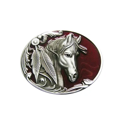 klamra do paska KOŃ Z PIÓRAMI II