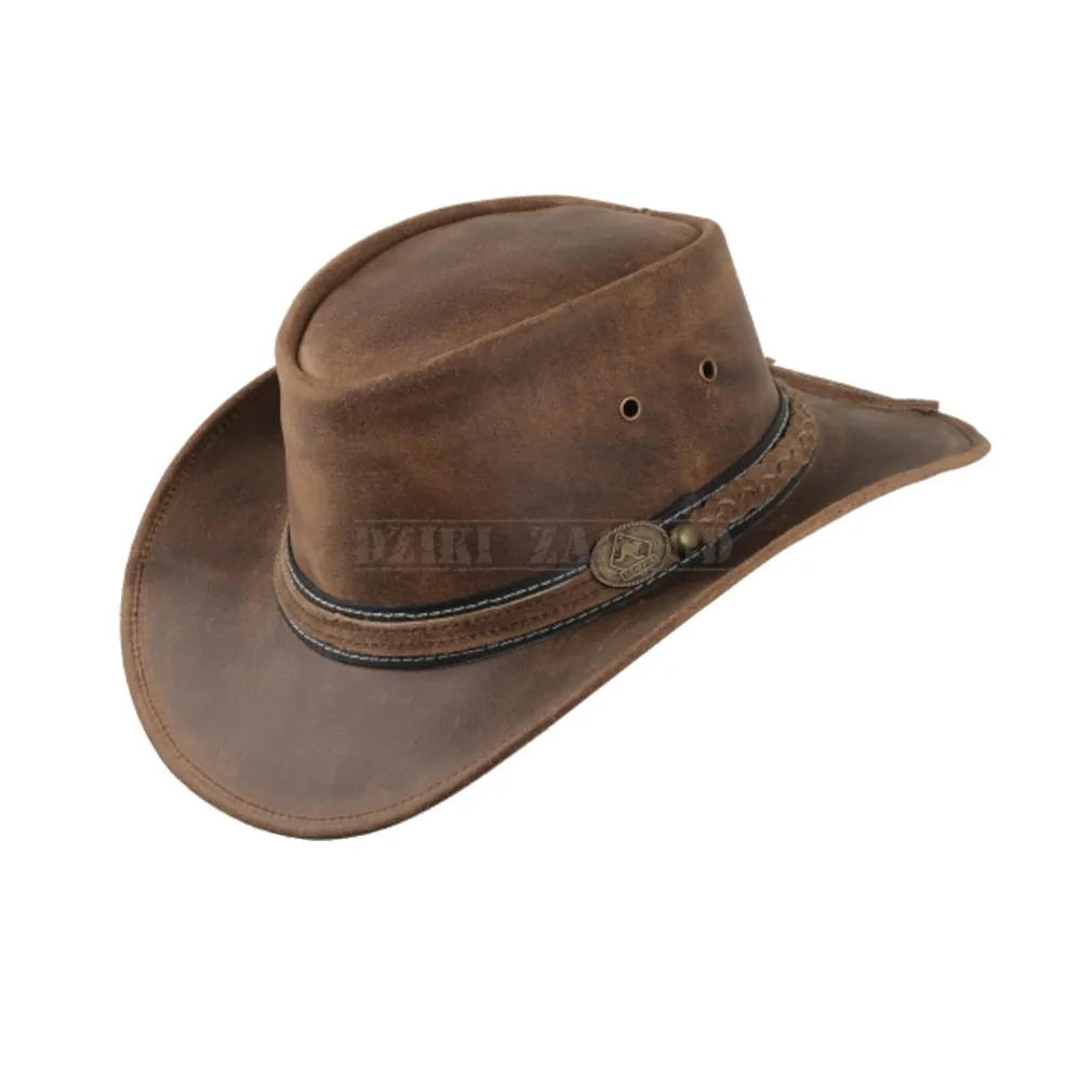 kapelusz skórzany IRVING brown