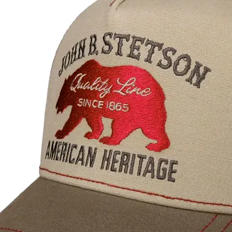 czapka z daszkiem STETSON trucker  AMERICAN HERITAGE sand/khaki - 3