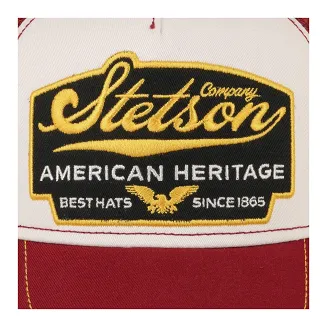 czapka z daszkiem STETSON trucker  AMERICAN red - 3