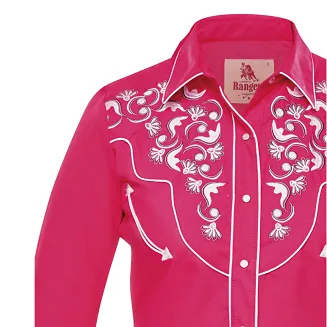 koszula kowbojska 017DA01 FUKSJA - 2