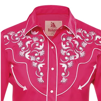 koszula kowbojska 017DA01 FUKSJA - 3