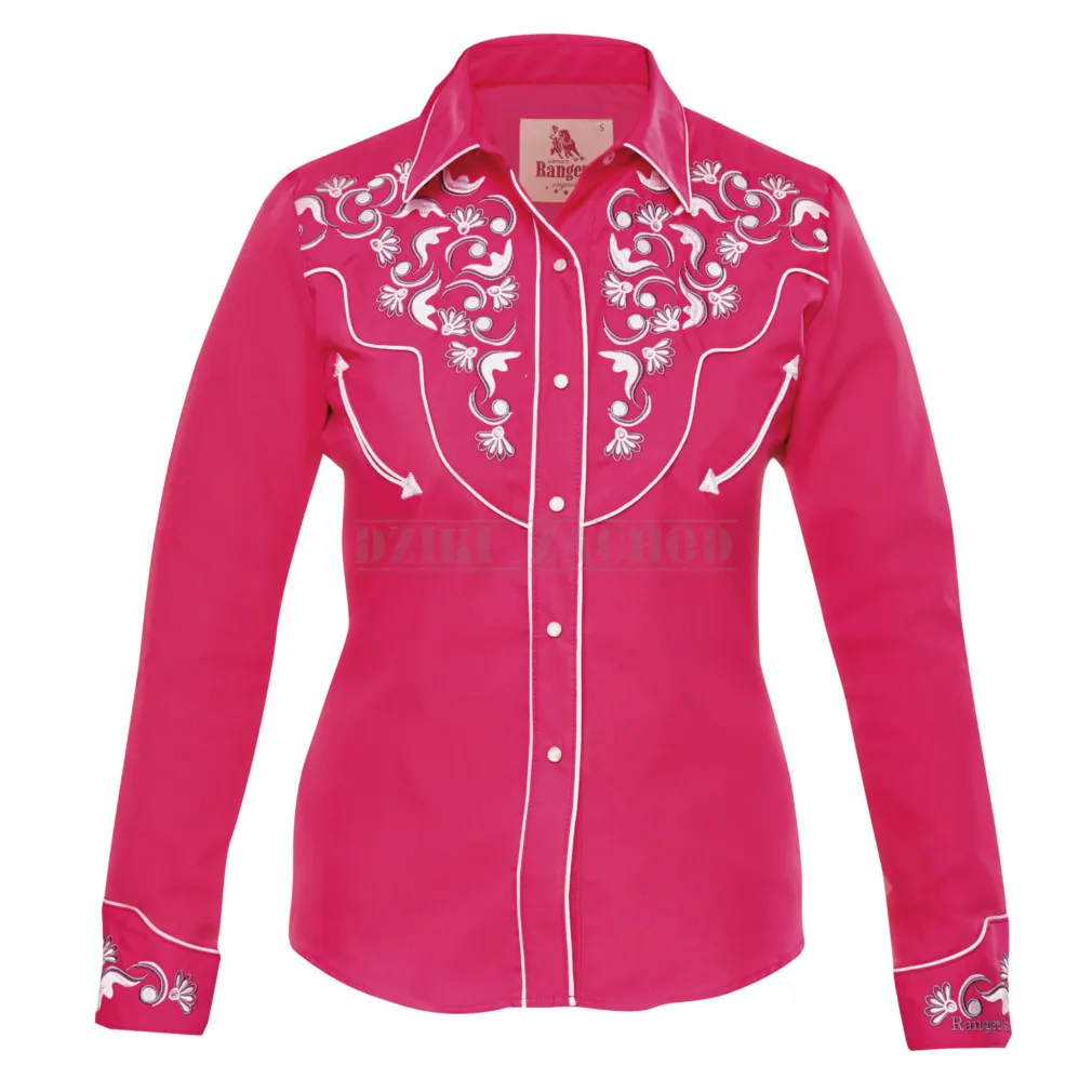 koszula kowbojska 017DA01 FUKSJA