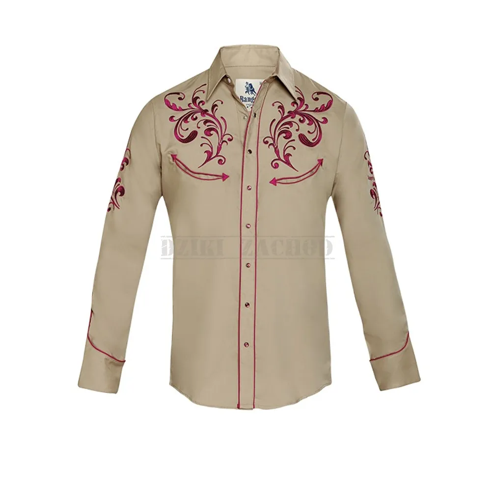 koszula kowbojska 103CA01 KHAKI