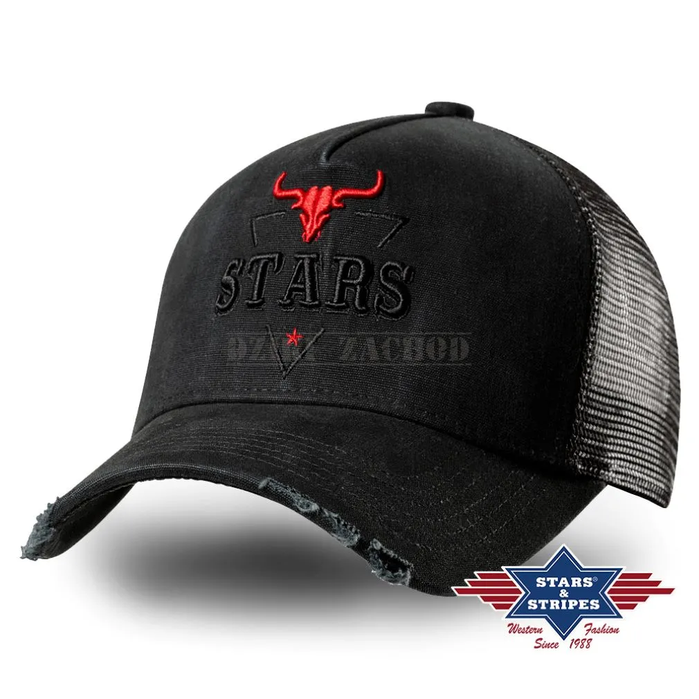 czapka z daszkiem STARS BLACK