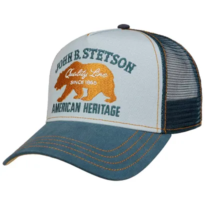 czapka z daszkiem STETSON trucker  AMERICAN HERITAGE blue
